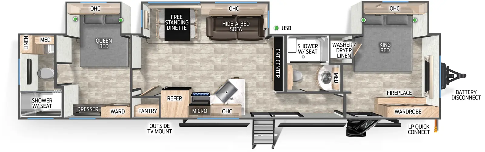 Cherokee 39HBABL Floorplan